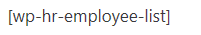 Employee List Shortcode