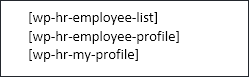 WP-HR Manager Shortcodes