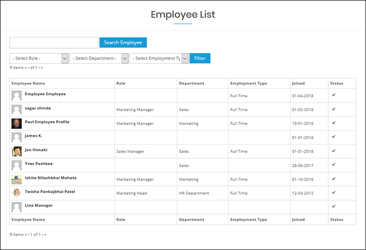 WP-HR Manager Organisation Directory