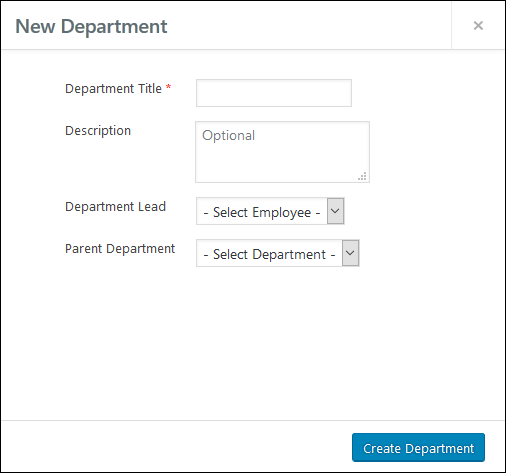 Set Up Settings Screen Shot 9 - Departments