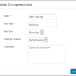Employee Screen Shot 06 - New Employe Edit Job Tab Compensation