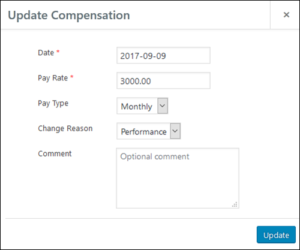 Employee Screen Shot 06 - New Employe Edit Job Tab Compensation