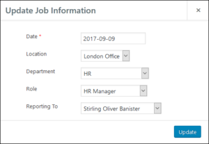 Employee Screen Shot 06 - New Employe Edit Job Tab Job Info